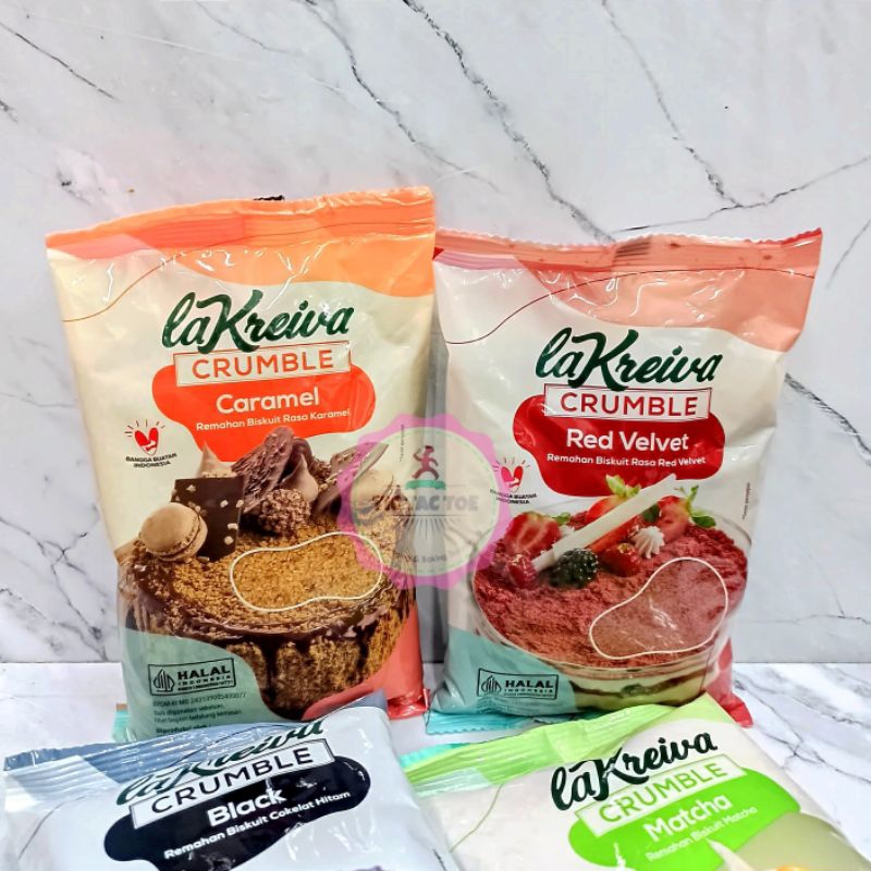 

Topping Crumble La Kreiva 250gr cookie crumble topping/topping red velvet/topping matcha/topping caramel