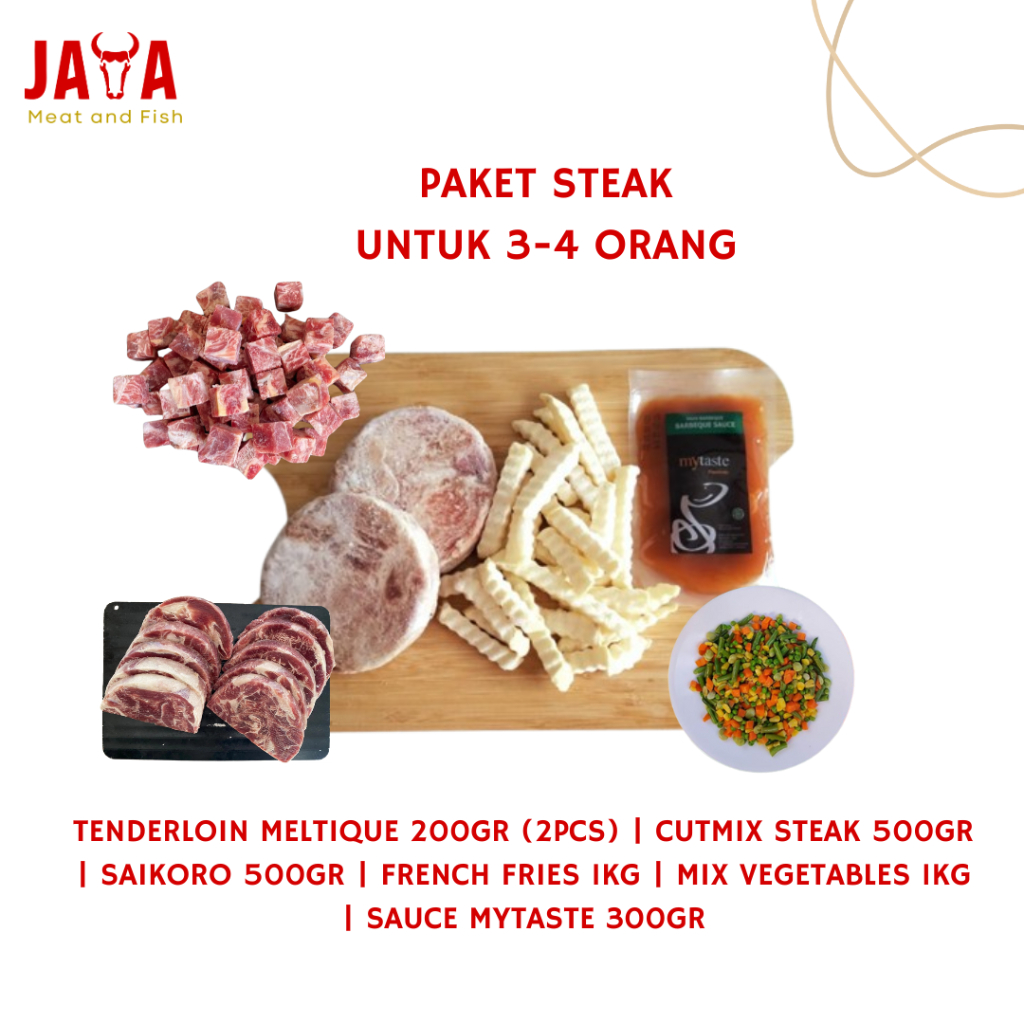 

Paket Hemat Steak Tenderloin Meltique Untuk 3-4 Orang