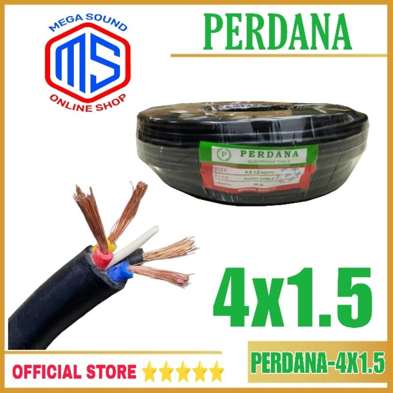 Kabel Audio Speaker 4x1.5 Perdana Kabel Listrik isi 4 Serabut Perdana 50M