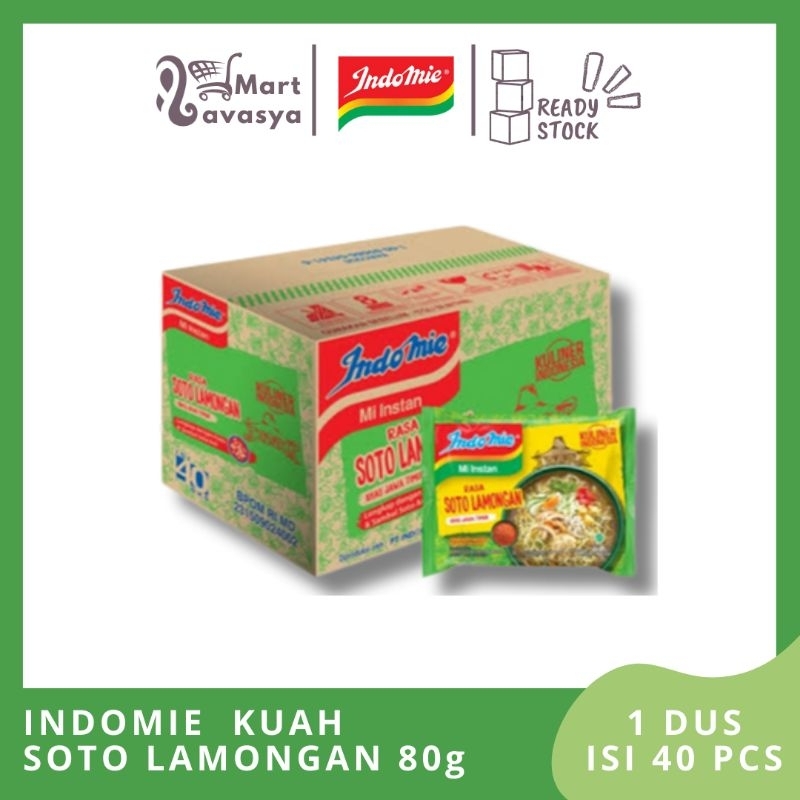 

INDOMIE KUAH SOTO LAMONGAN 80g - 1 DUS ISI 40 PCS - KOTA BANDUNG - LAVASYA MART