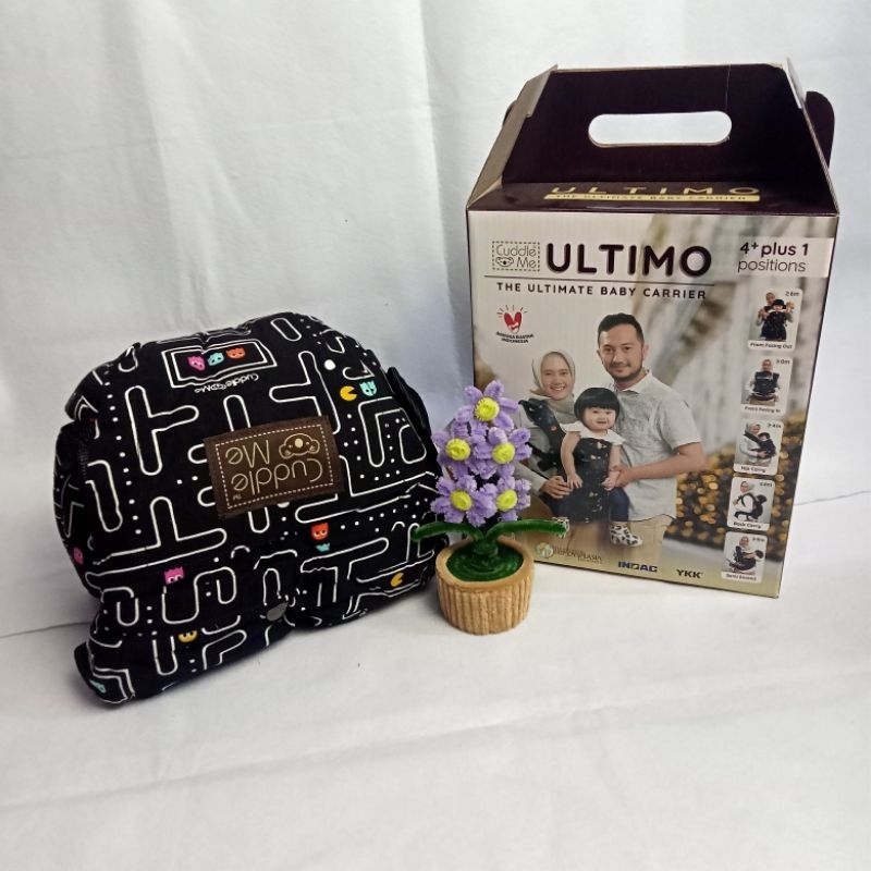 Cuddle Me Ultimo Pacman Black Gendongan Bayi Hipseat Ultimo Mshape Newborn Gendongan Kanguru