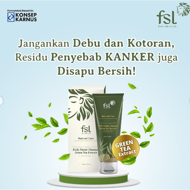 FSL Daily Facial Cleanser Sabun cuci wajah yang dapat mengikat zat-zat kimia