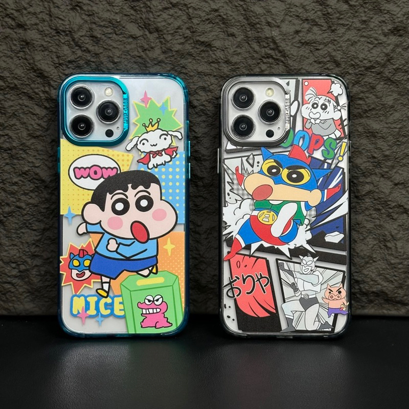 RCI128 Case Casing Handphone Imd Aluminium Stainless Softcase Komik Sinchan Iphone 11 12 13 14 15 Pr