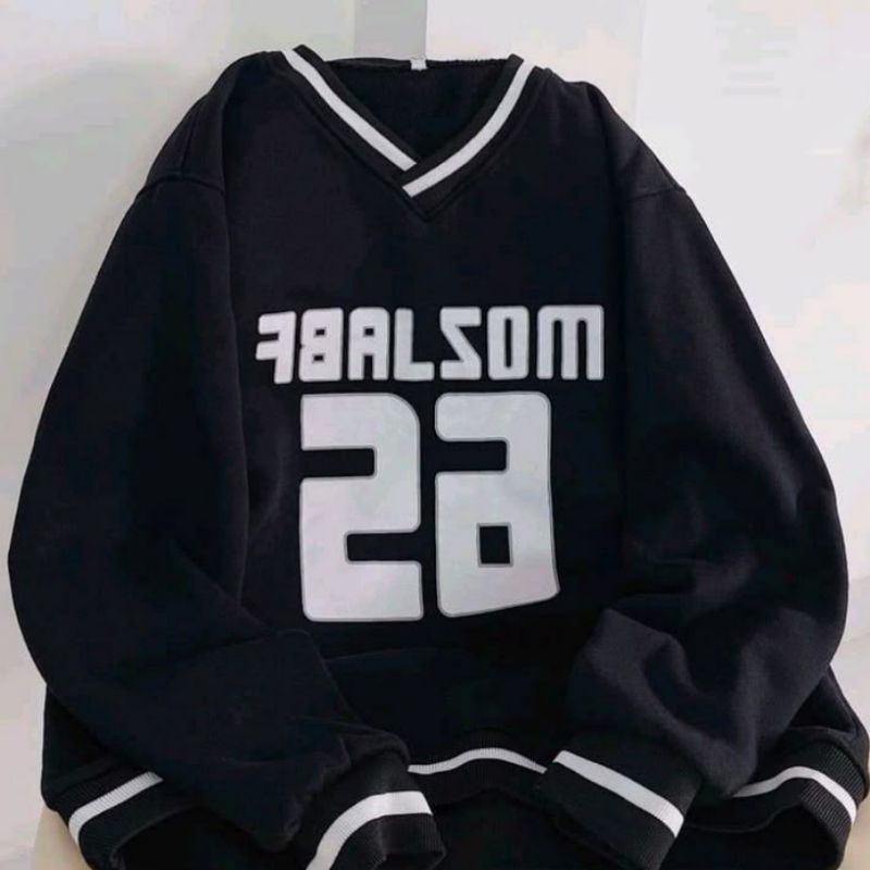 SWEATER V-NECK OVERSIZE S-6XL JUMBO FLEECE UNISEX