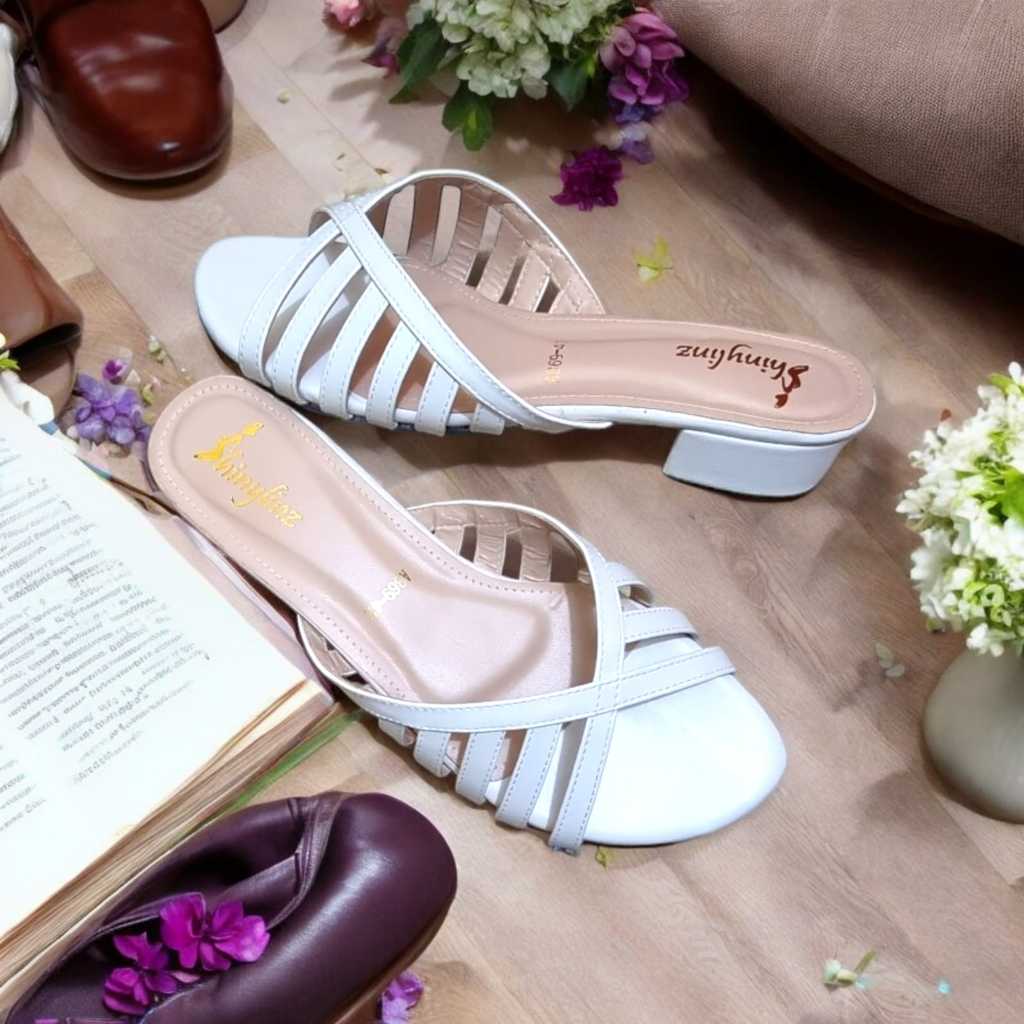 A869 Sandal Wanita Bigsize [Shinylinz Premium Size 41 - 47]  Heels Sandal Selop Harian Santai Pesta 