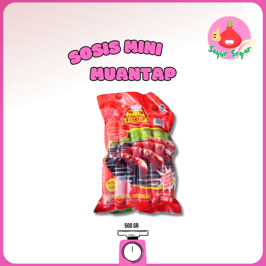 

Sayur Segar - Muantap Sosis Mini Bakar Original/Mini Sausage 500 gr