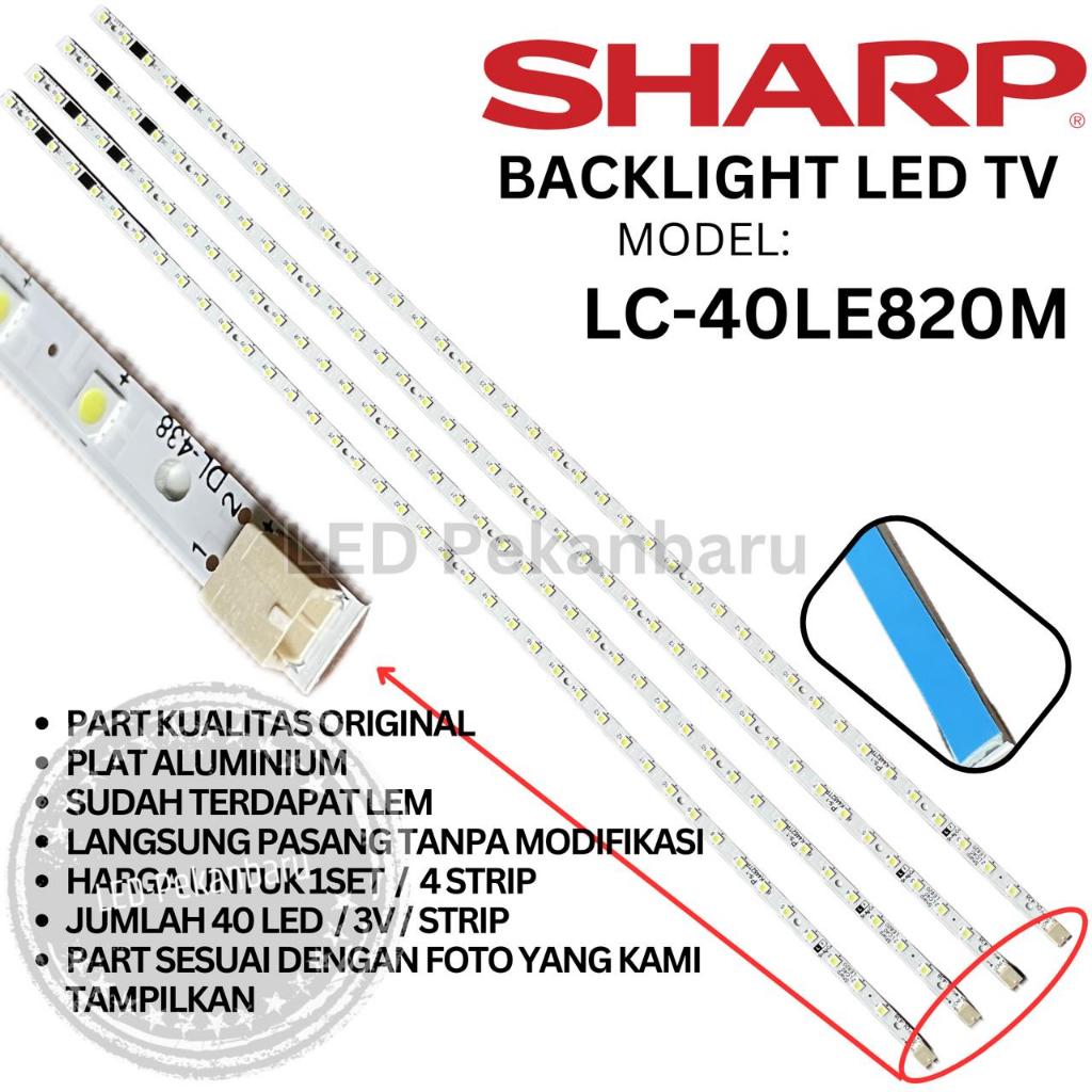 BACKLIGHT LED TV SHARP 40 INCH LC40LE820M LC 40LE820M 40LE820 40LED 3V