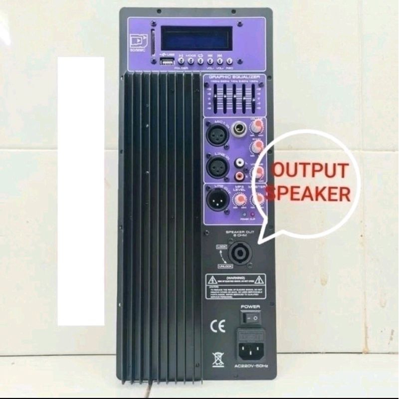 power kit Aktif/mesin Speaker Active Bluetooth Equalizer Usb - hanya kit