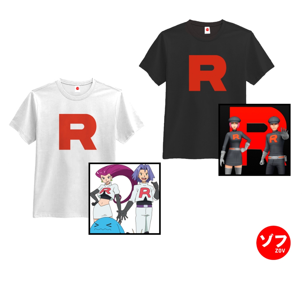 Kaos Pokemon Team Rocket R Logo ZOV Tees