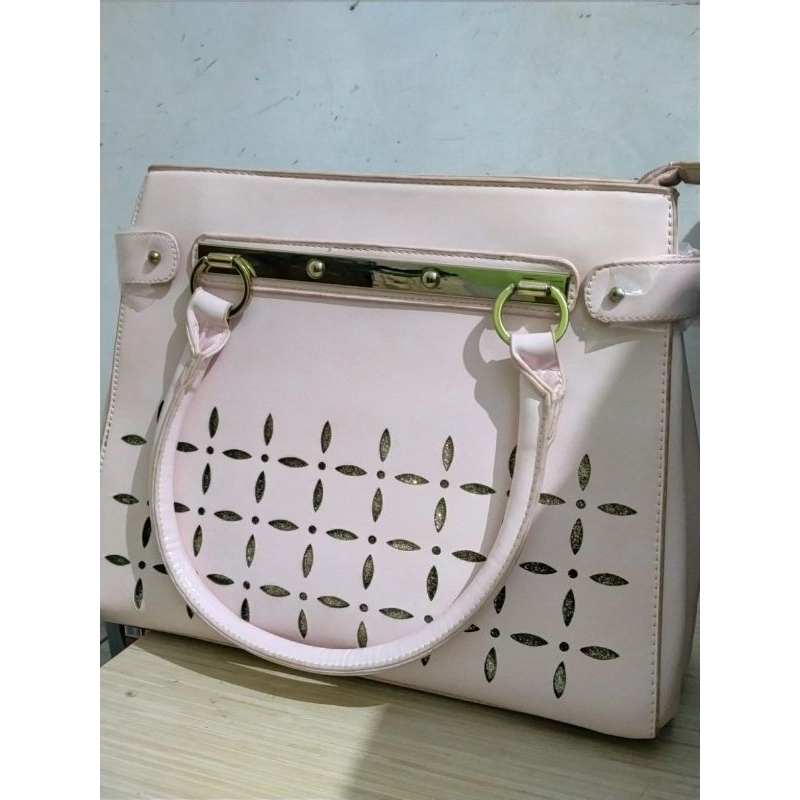 Tas Fladeo wanita warna pink soft