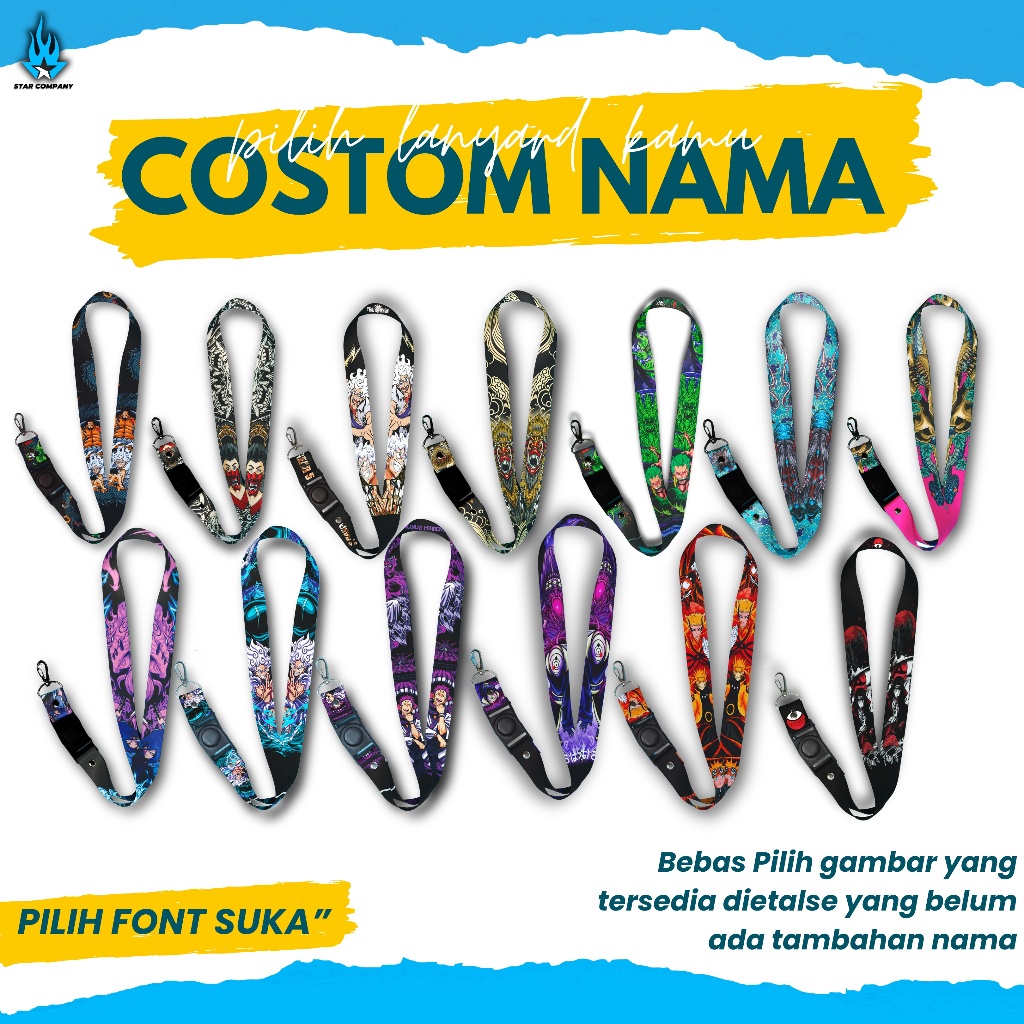 

ID TAMBAHAN CUSTOM NAMA LANYARD GANTUNGAN KUNCI CUSTOM SUKA SUKA
