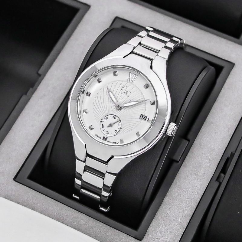 Jam Tangan Wanita Model Alexandre Christie Rantai Stanliess Cronograph Dan Tanggal Aktif 03