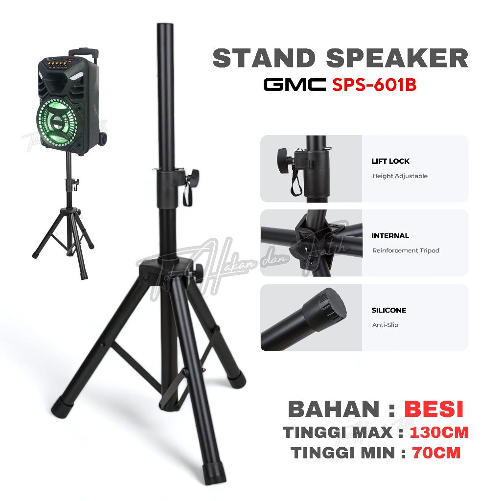Stand Speaker Tripod Full Besi Original GMC SPS-601B | Stand speaker active pasif tripod speaker por