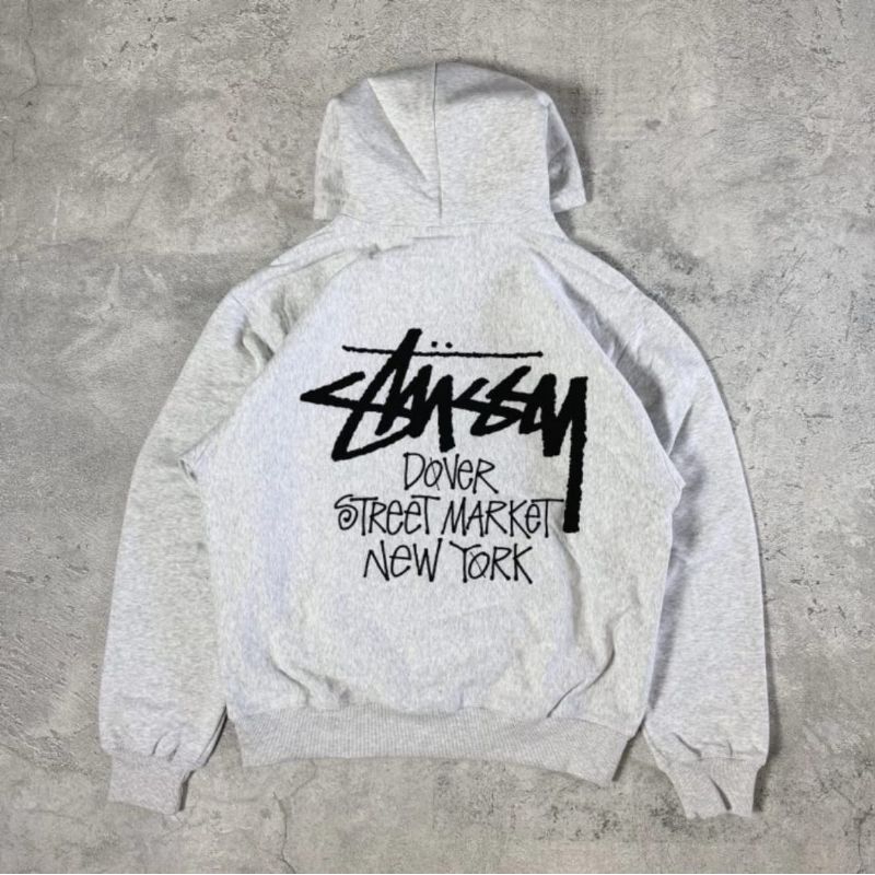 Stussy Stock DSM NY Hoodie Ash Heather Dover Street Market New York