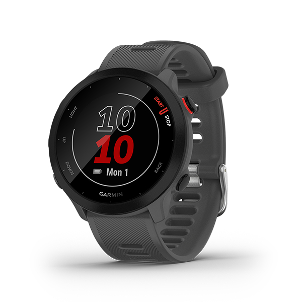 Jam Tangan Pria dan Wanita Unisex Smartwatch GARMIN FORERUNNER 55 Warna Abu-Abu/ Grey Original