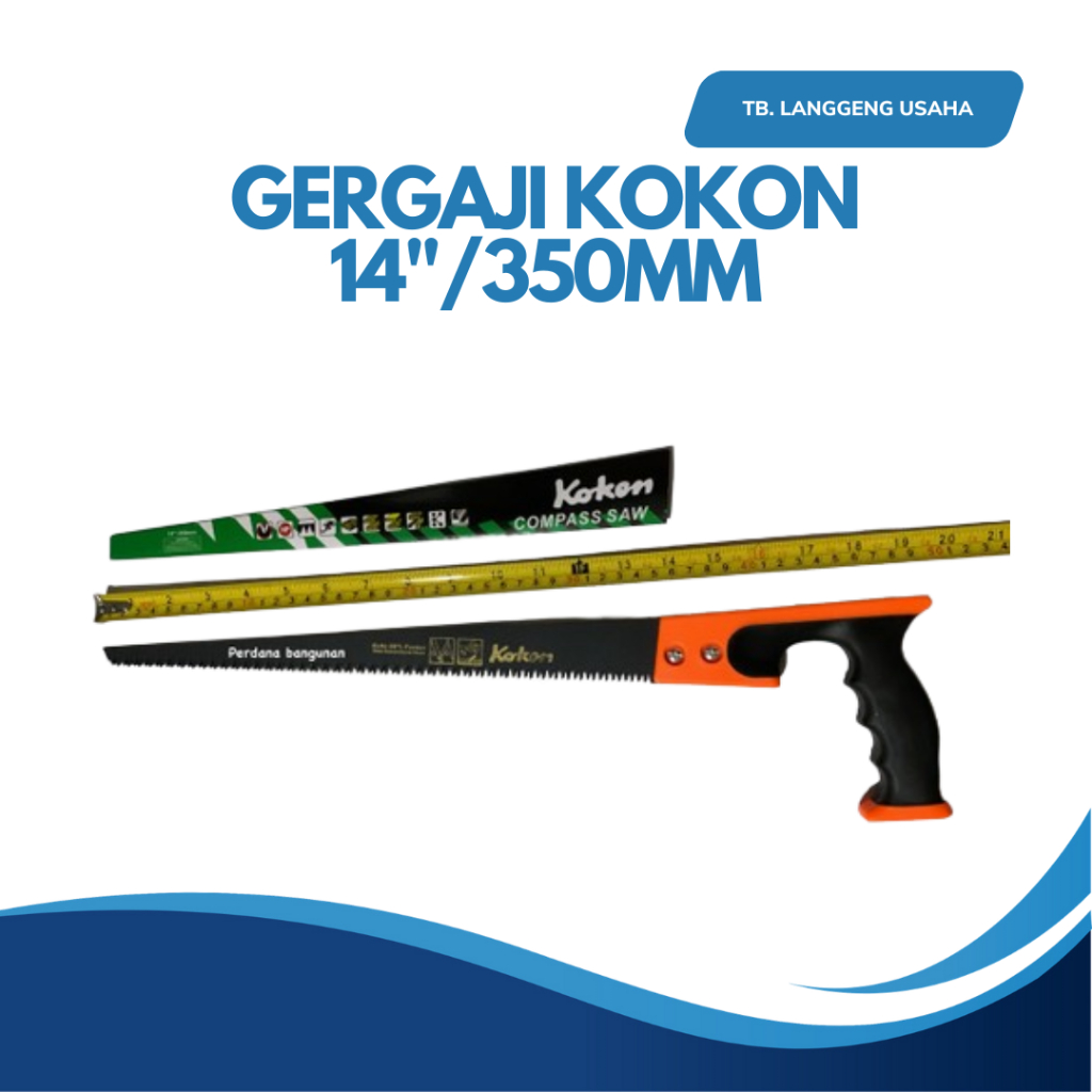 LU GERGAJI KOKON COMPASS SAW 14''/350mm GERGAJI KAYU GERGAJI TANGAN SUPER TAJAM POTONG KAYU TRIPLEK 