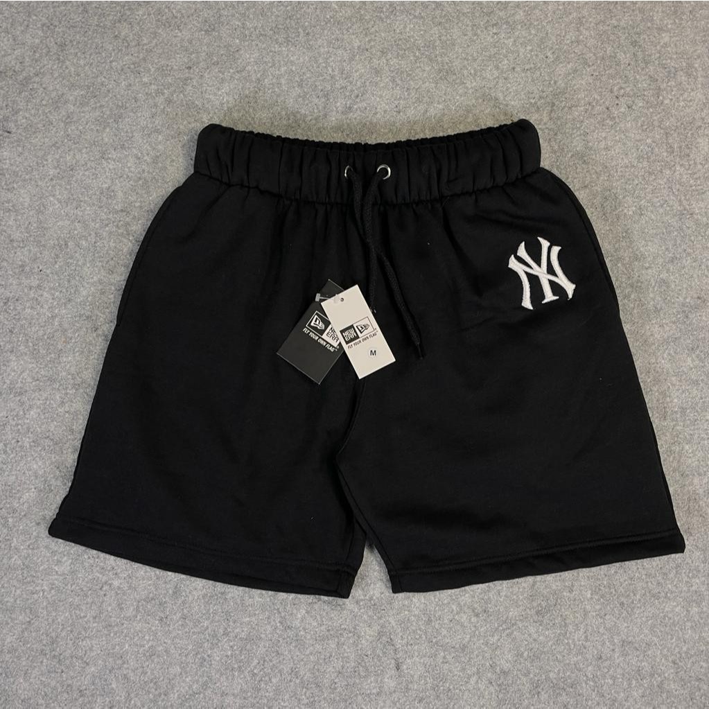 CELANA PENDEK SHORT PANTS SWEATPANTS NEW ERA MLB YANKEES NEW YORK SMALL LOGO NY BORDIR BLACK