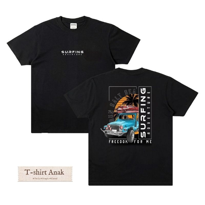 RFZ T-SHIRT Kaos Anak distro surfing adventure baju cowo baju cewe kaos lengan pendek