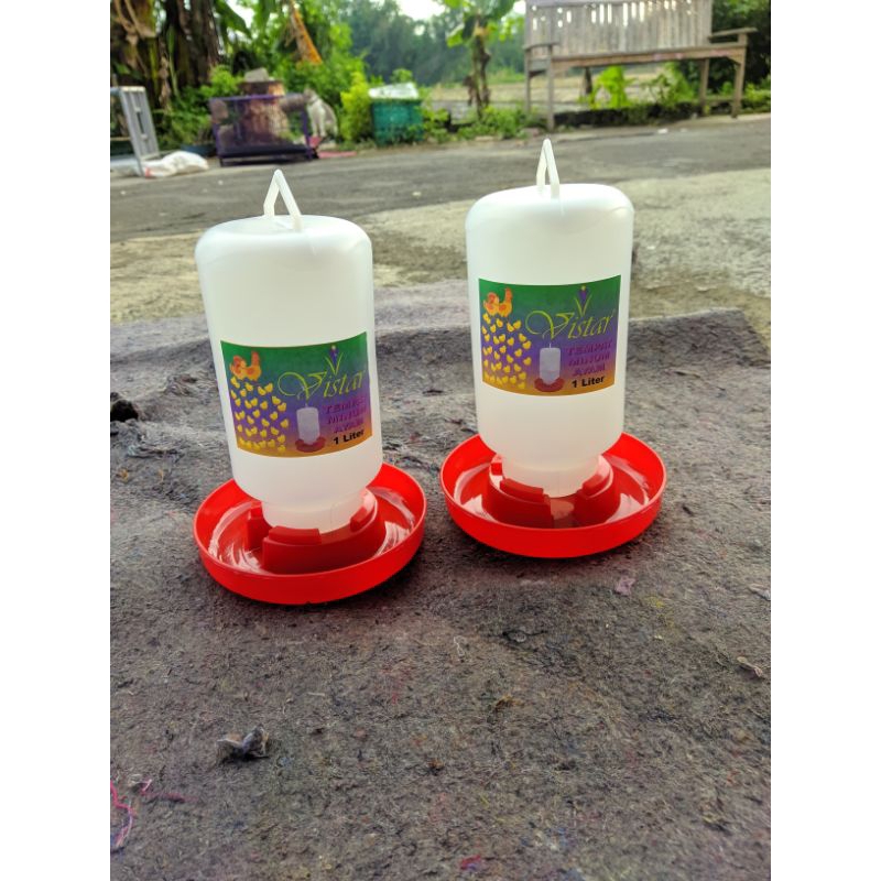 Tempat Minum Ayam Puyuh DLL Vistar Kapasitas 1Liter Tempat Wadah Minum Unggas