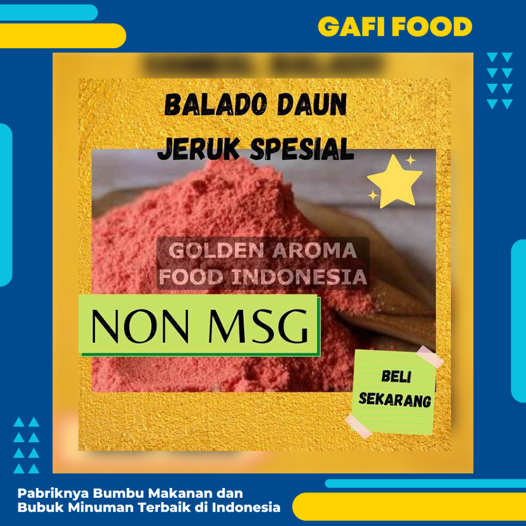 

BUMBU TABUR BALADO DAUN JERUK SPESIAL NON MSG 1 KG FOOD GRADE 1Kg Bubuk Bumbu Kentang Goreng Cimol