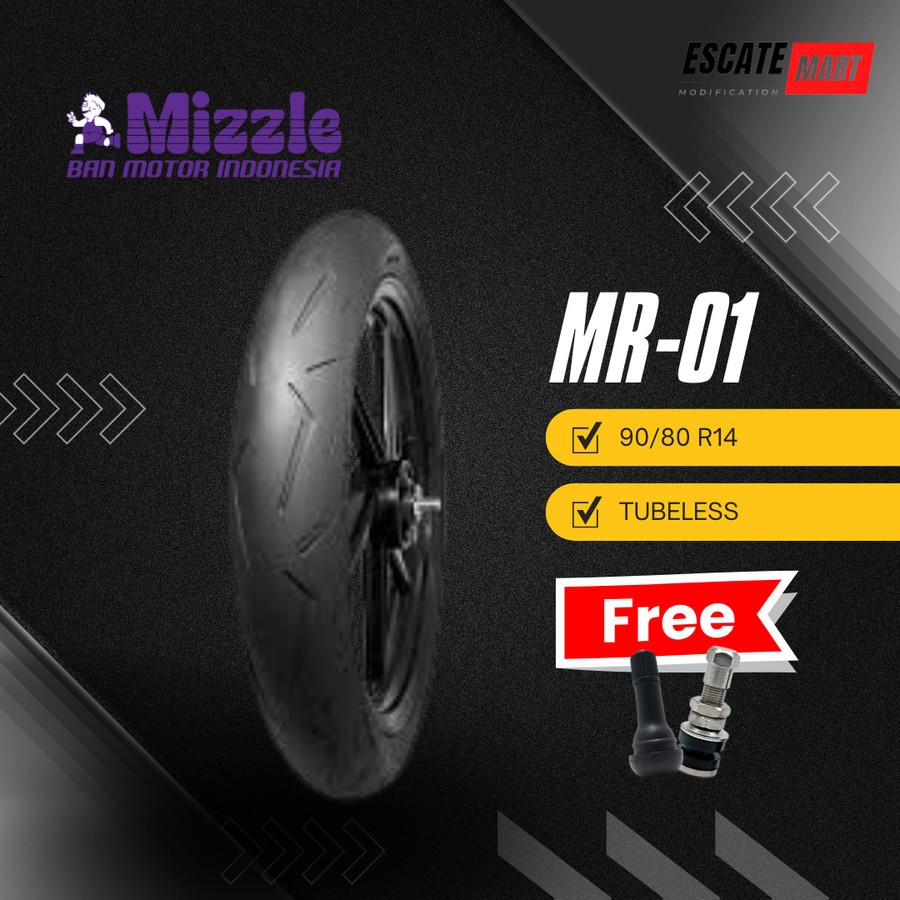 MIZZLE MR-01 90/80-14 Tubeless - Ban Motor Mizzle MR 01 90/80 Ring 14 Tubeless