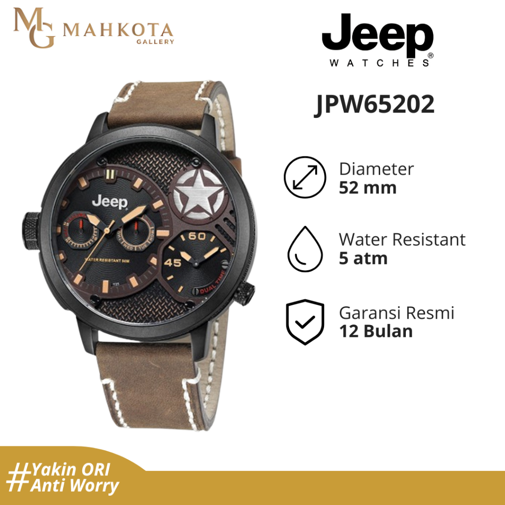Jam Tangan Pria Jeep seri JPW65202 Analog Original Bergaransi