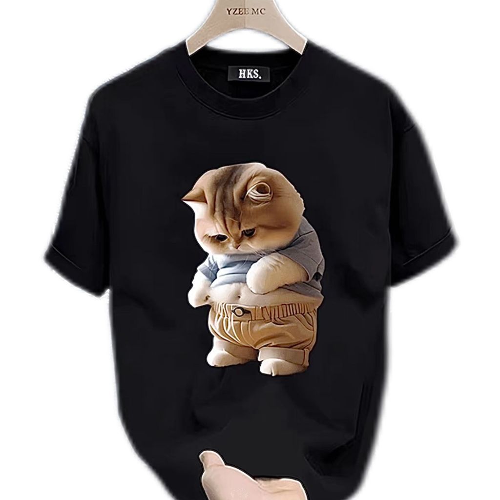 【CKAVOT】T-shirt lengan pendek modis baru yang serbaguna dan dapat disesuaikan untuk pria dan wanita: