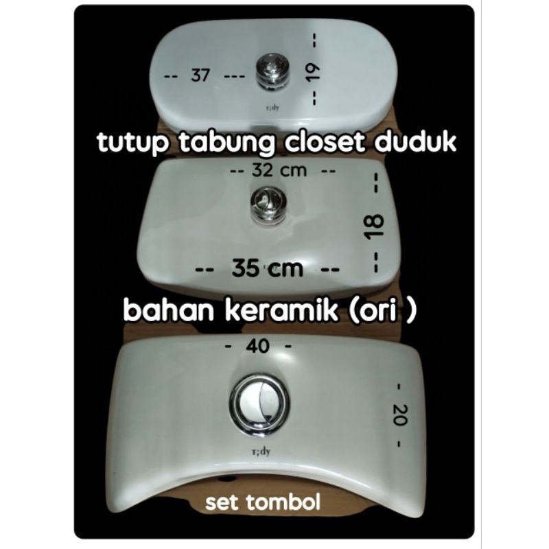 tutup tabung closet duduk keramik full mrek tidy ( ori )