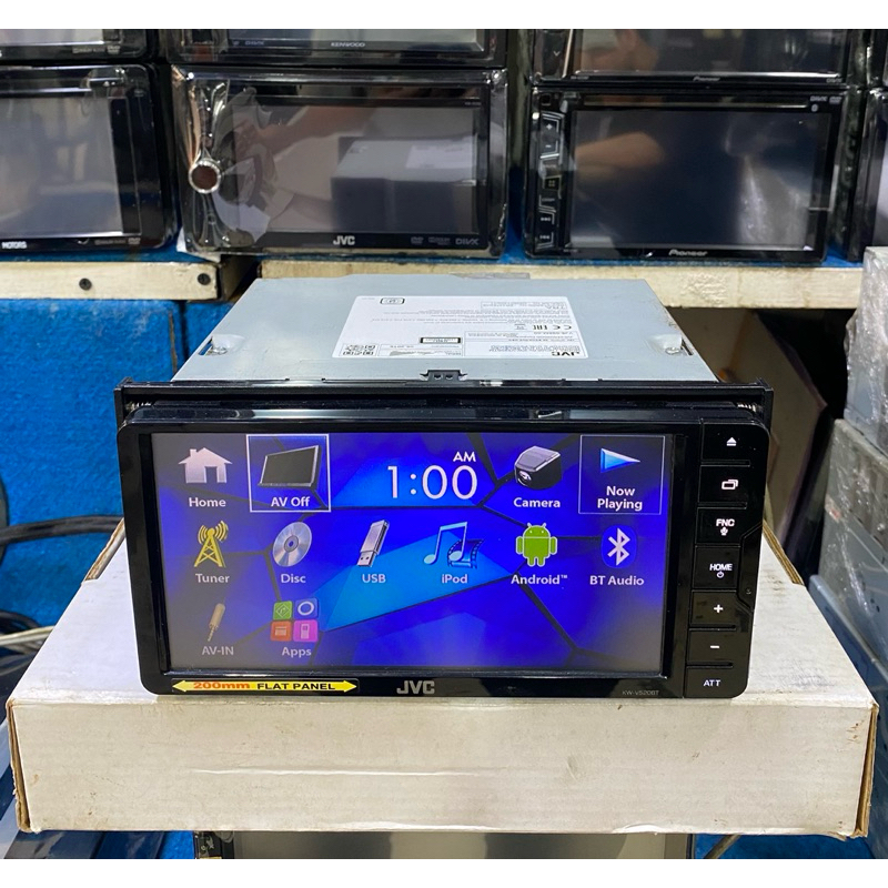 Head Unit Double din Merk JVC KW-V520BT 7 inch Wide