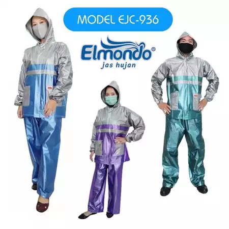 Jas Hujan setelan baju celana Elmondo EJC 936 Metalik Kombinasi
