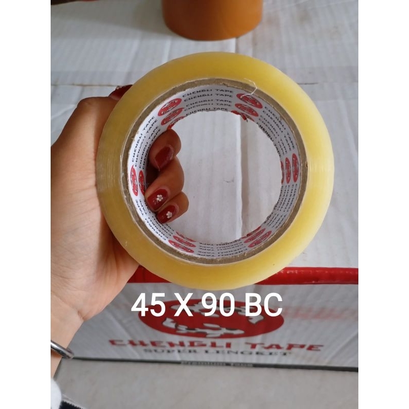 

Lakban BENING 45mmp x 90yard BC Lakban Transparan | Lakban bening 45mm x 90y eco | Lakban murah | Lakban bening | Opp tape Bening