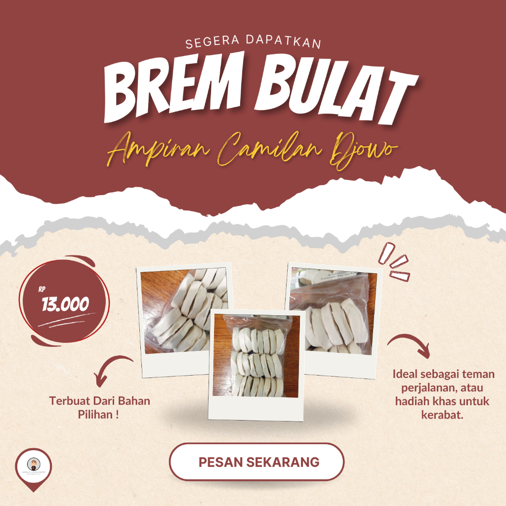 

Brem Bulat Asli Solo (Isi 24 pcs) / Sari Tape Murni / Oleh Oleh Khas Solo - Ampiran Camilan Djowo