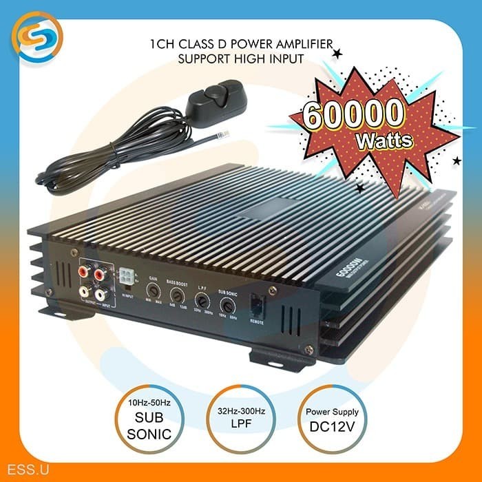 POWER 1 CHANNEL CLASS D POWER AMPLIFIER 1CH POWER MONOBLOK ESS U