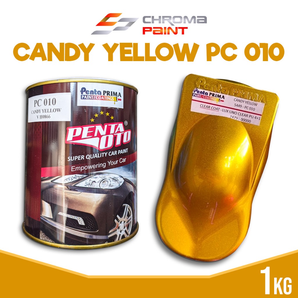 Cat PU Candytone Yellow - Penta OTO Candy Yellow PC 010 - Cat Polyurethane Warna Kuning Candy