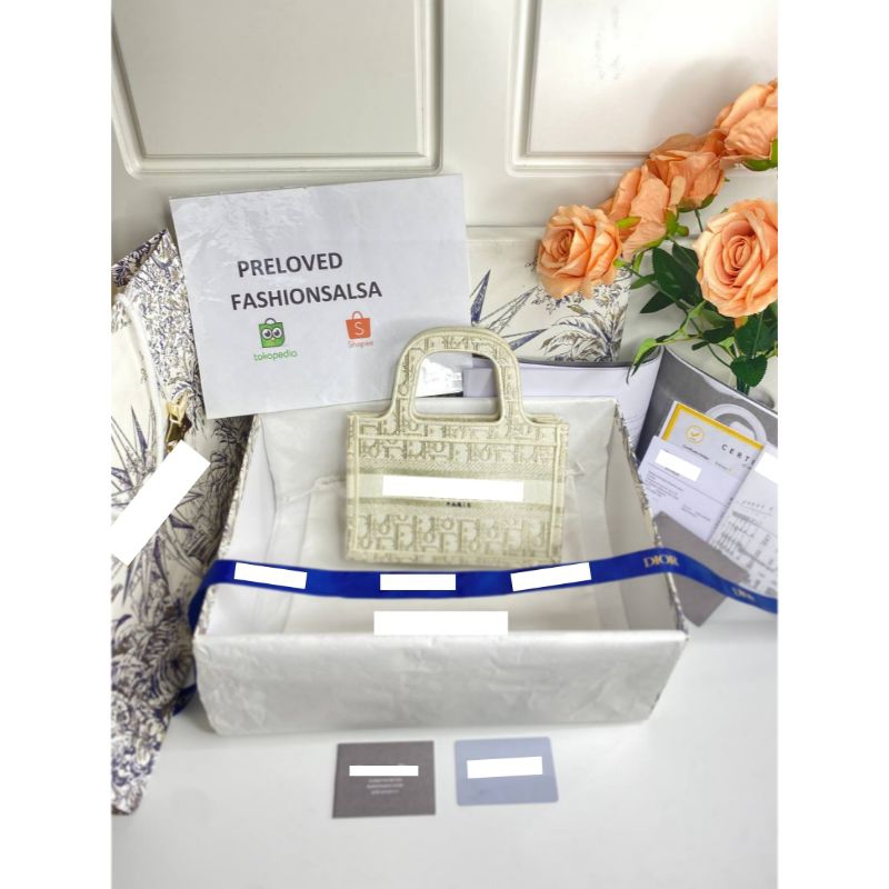 Nego preloved mini tote book canvas bag