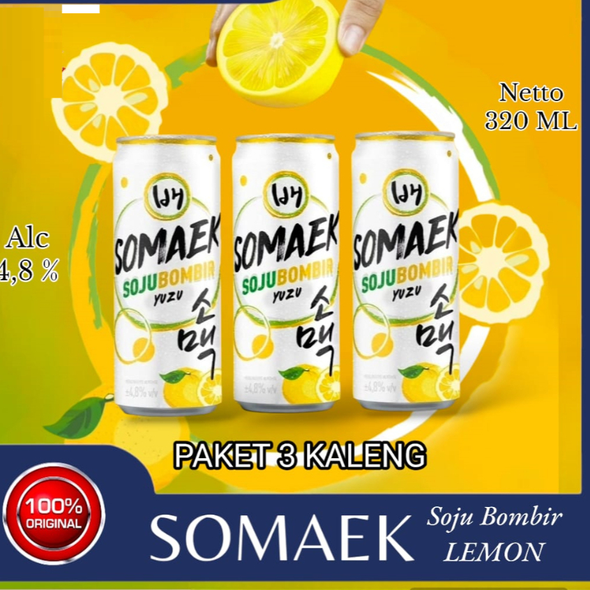 

Paket 3 Pcs Somaek Yuzuu Sobir Rasa Lemon - 320 ml