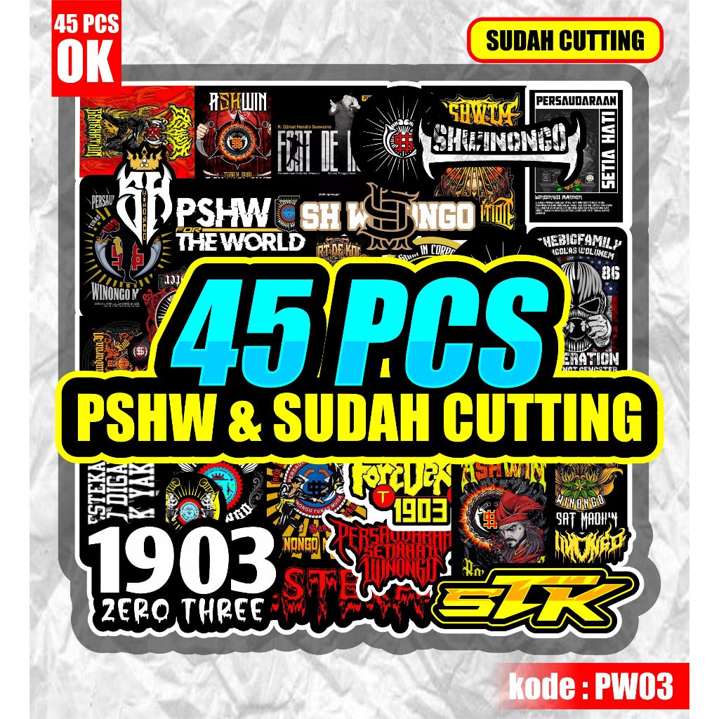 

Stiker PSHW isi 45pcs terbaru sudah cutting