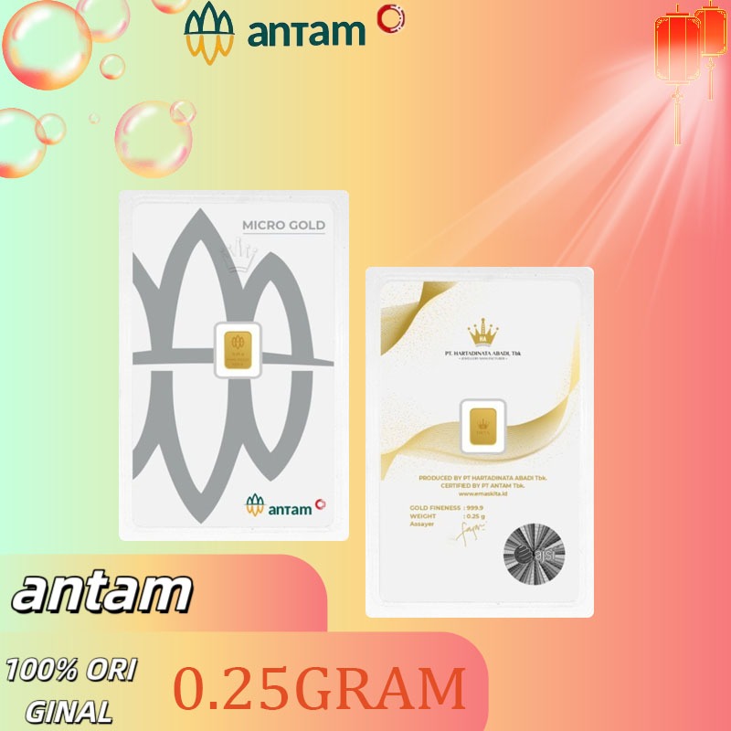 Antam 0.25 gram Micro Gold Logam Mulia LM Emas 0.25 gr Classic Seri