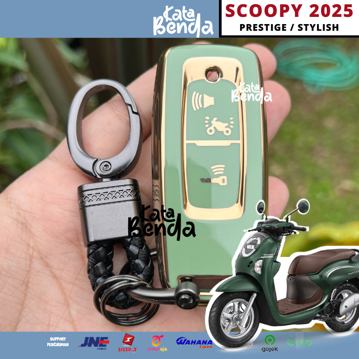 Sarung Remote Keyless Scoopy 2025 New HondaKunci Smartkey TPU Sarung Cover Smart Key Prestige