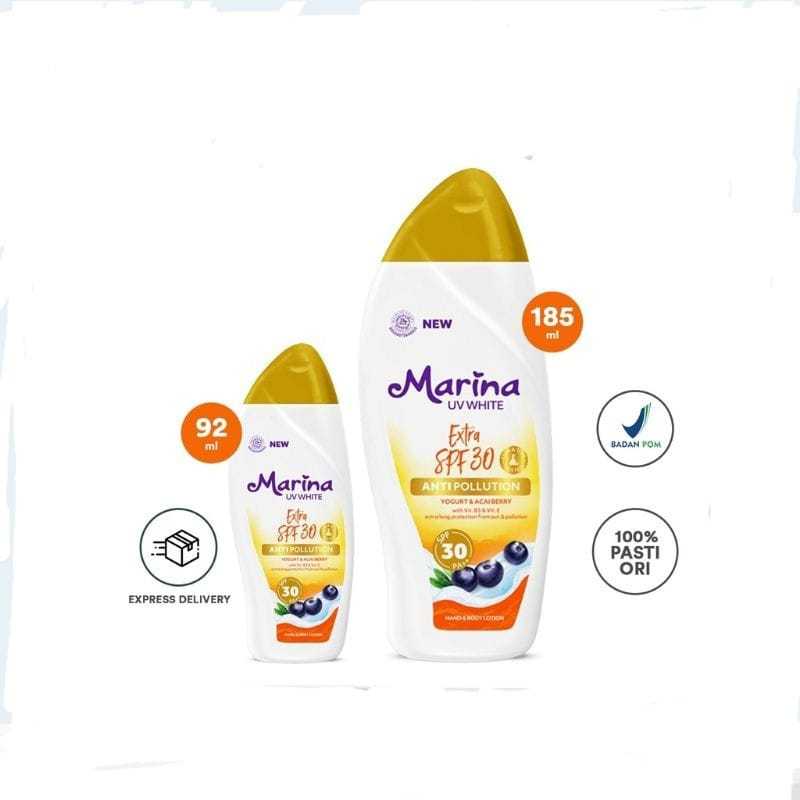 Marina UV White | Hand & Body Lotion 92mL - Kemasan Kecil