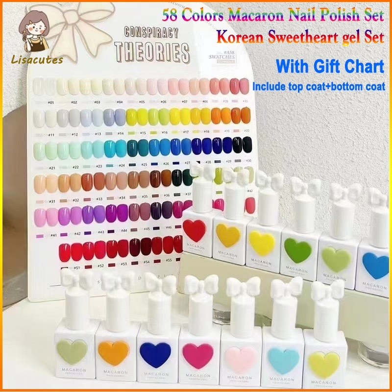 2025 Milan 58 Warna*15ml Nail Gel Polish Set Lisacutes.Nail Gel Nail Polish Kit UV Gel Polish Gel Mi