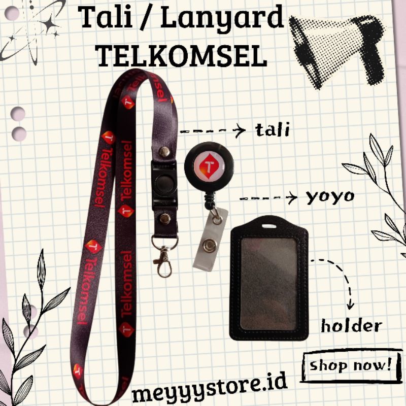 

Tali Gantungan ID CARD / Lanyard TELKOMSEL [STOCK MELIMPAH] Termurahhh Harga Grosir! READYYY