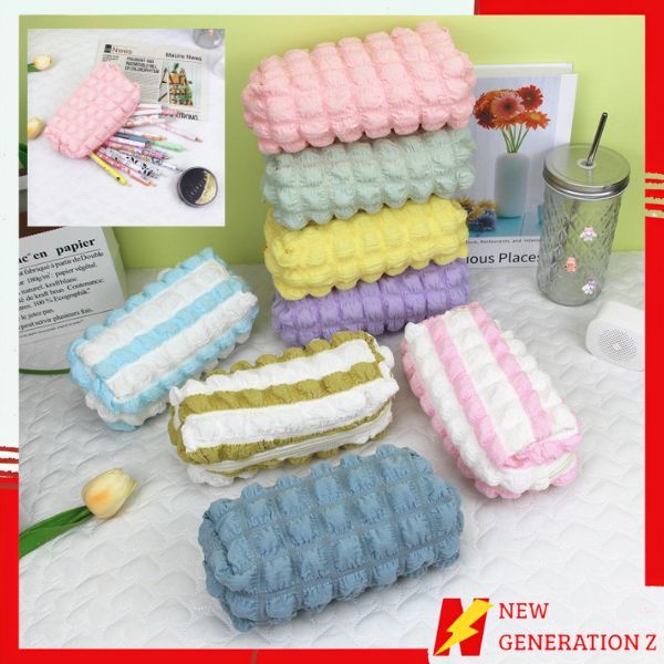 

NGZ Tempat Pensil Puffy Aesthetic Kotak Pensil Sleting Lucu Warna Macaroon Aesthetic Crinkled Fufu Pouch Tempat Pensil Bulu Bentuk Bantal Kotak Cute Pillow Make Up Pouch Organizer Travel Kapasitas Besar