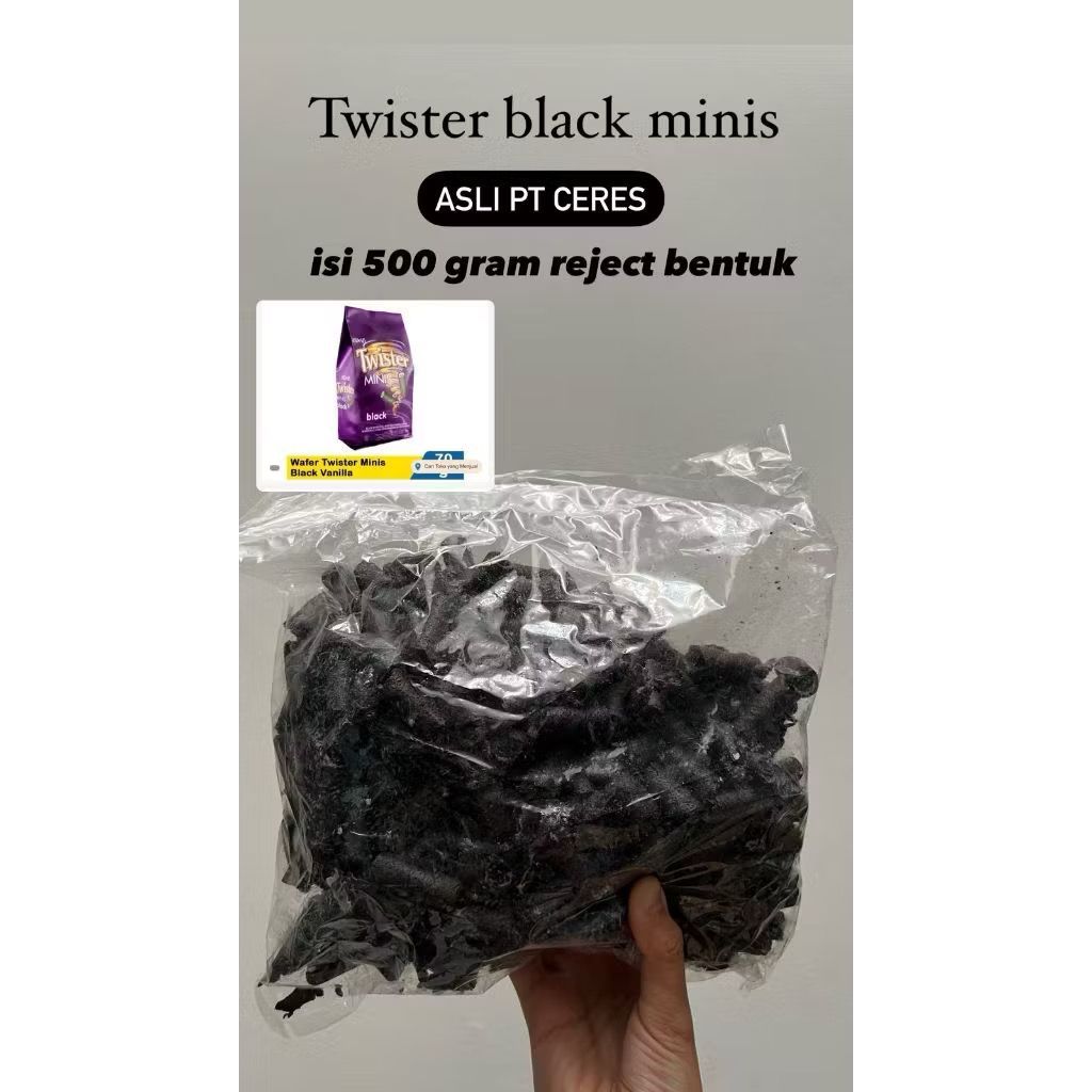 

TWISTER REJECT BENTUK ISI 500 GRAM FREE BABLE WRAP+DUS