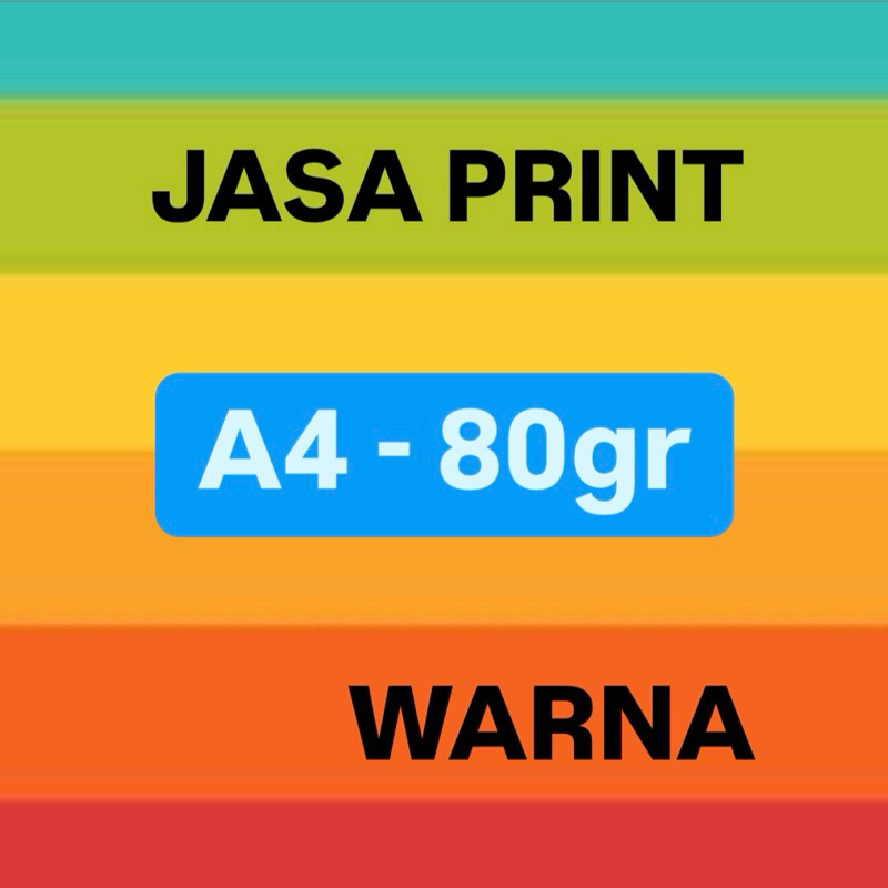 

Jasa Print Express / Cetak HVS A4 80gsm - WARNA / COLOR