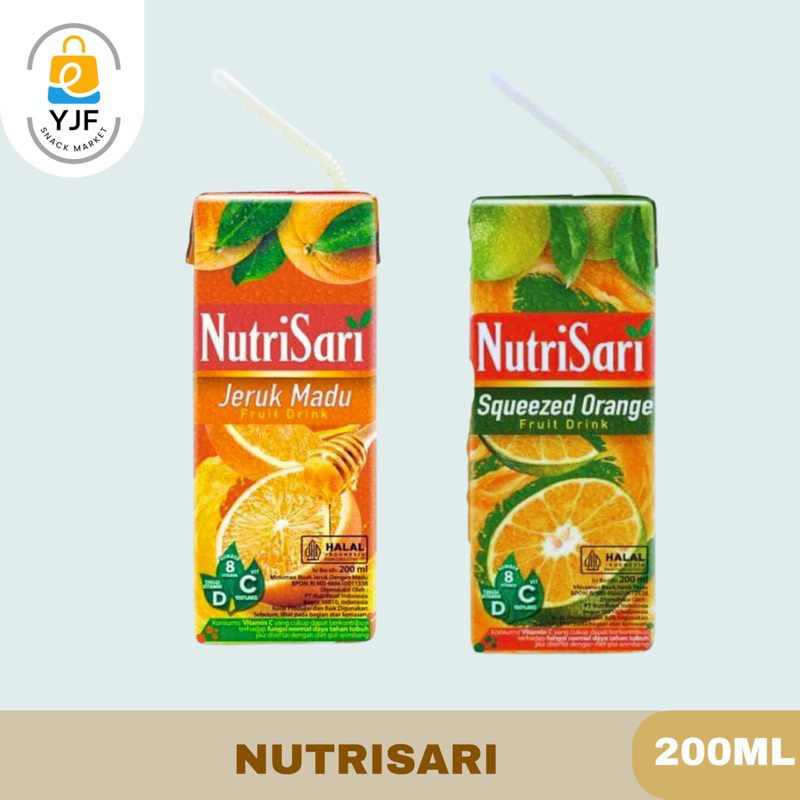 

Nutrisari Minuman Jeruk Peras / Rasa Jeruk Madu / Squeezed Orange / Siap Minum Kotak