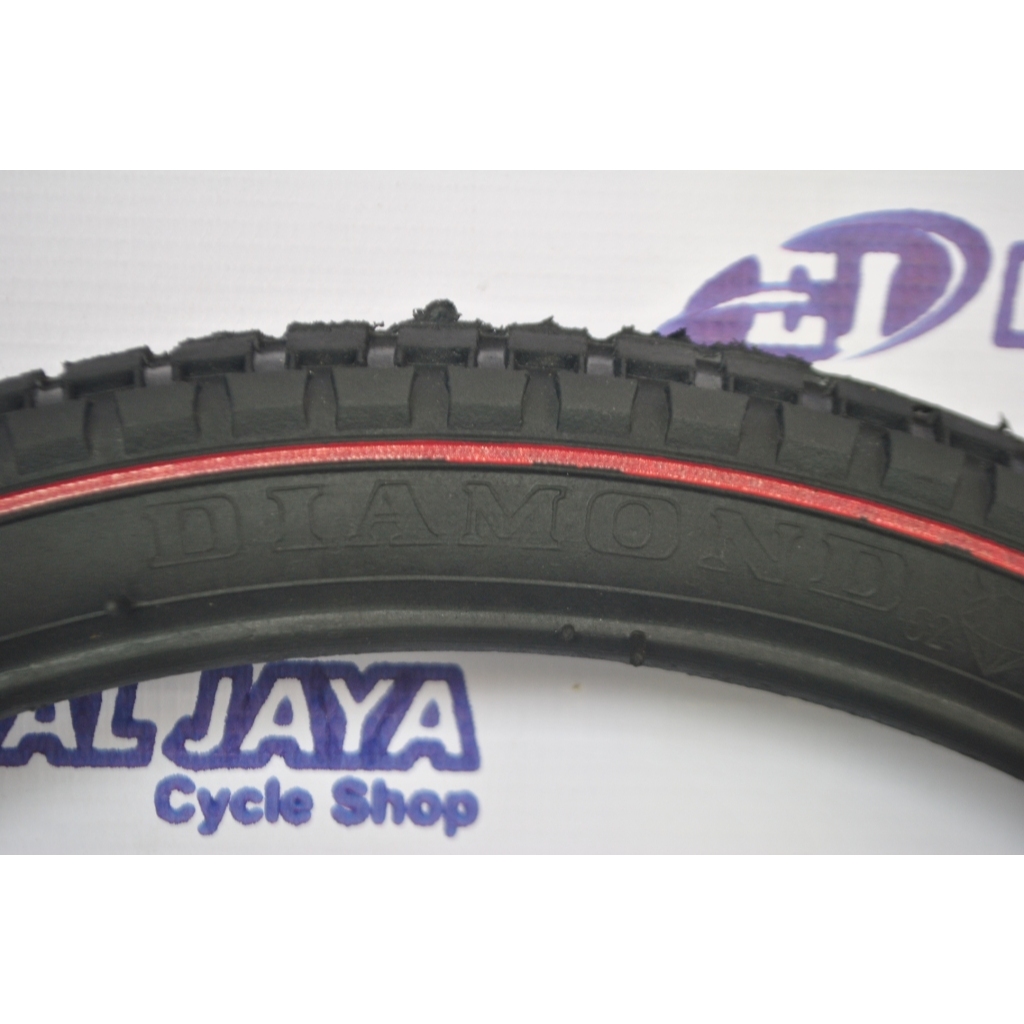 Ban Luar Sepeda BMX Mini CTB Lipat 20 X 1.75 Inch Diamond Mountain Hitam Kotak Komodo MK - Ban Luar 