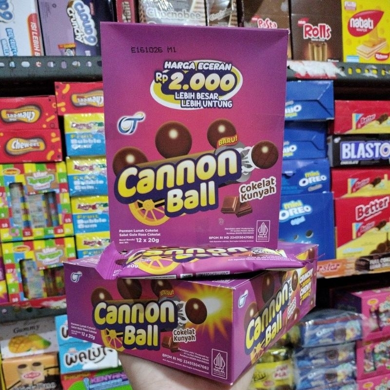 

Cannon Ball harga 1 box isi 12 pcs@20g berat bersih 240gram