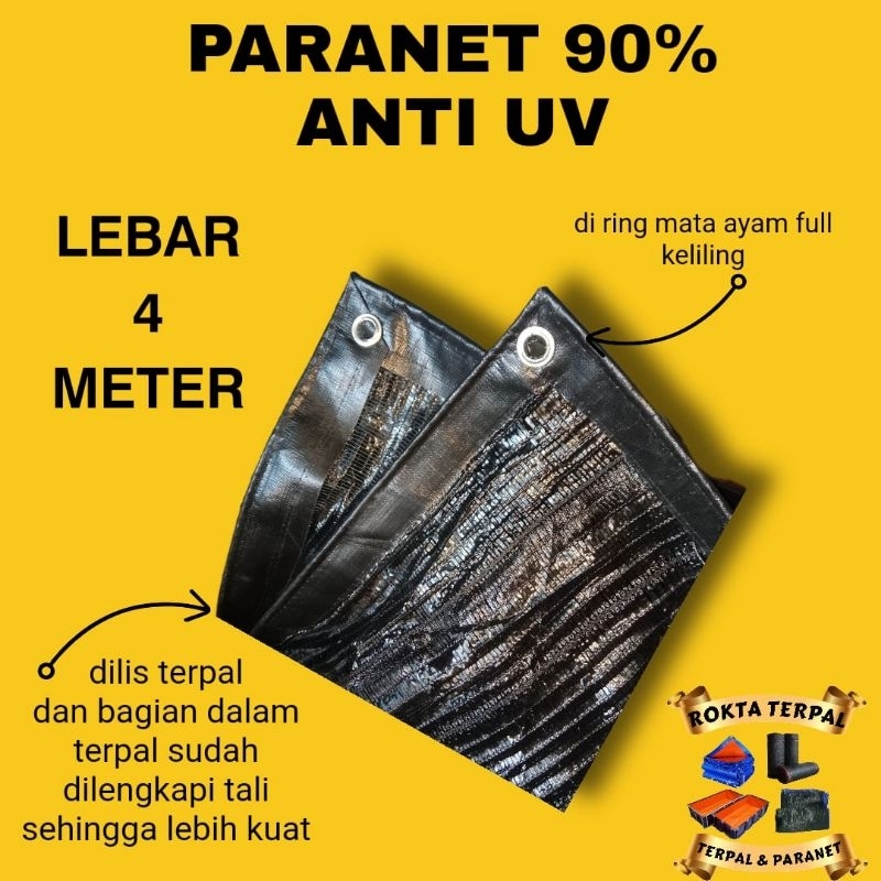 PARANET 90% lebar 4 meter Lis terpal keliling