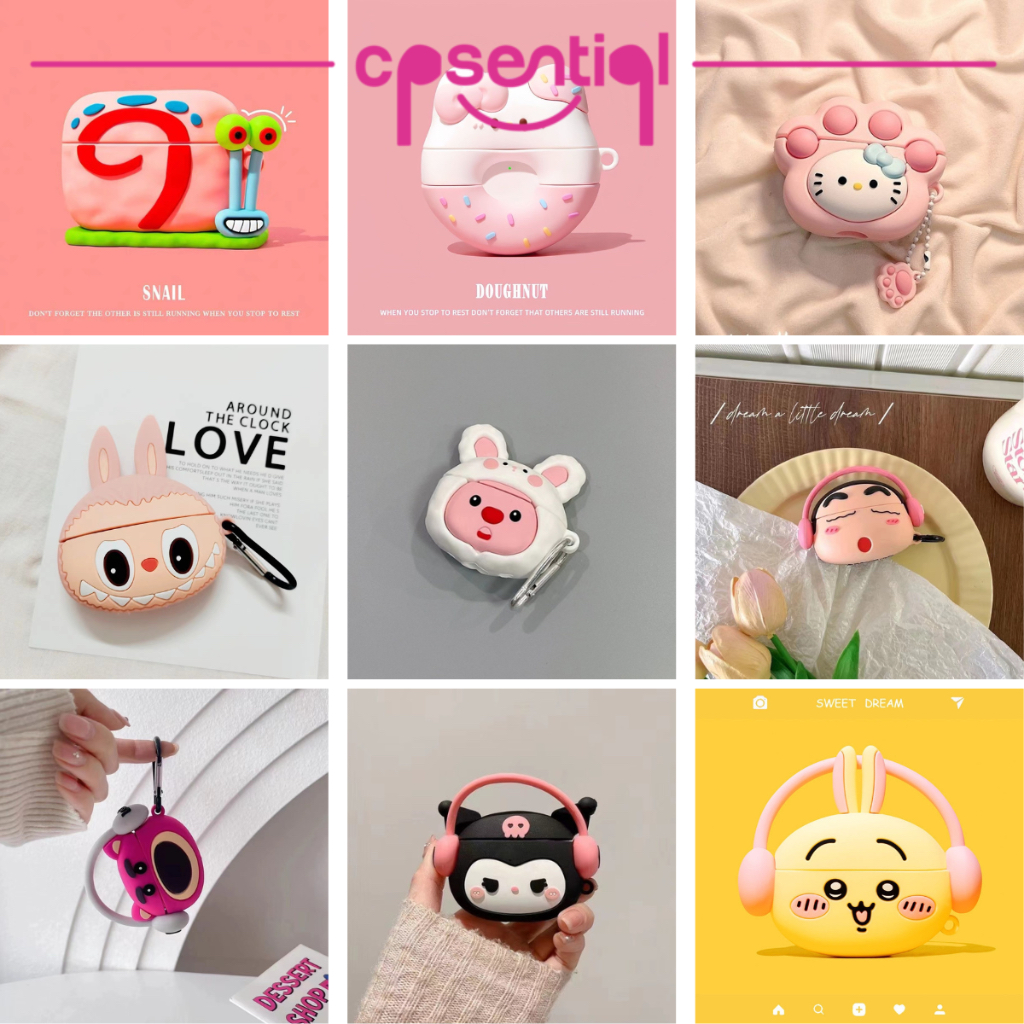 [NEW] Case Airpods Gen 1/2 Gen 3 Gen  4 & Pro Inpods 12 i12 3D KARAKTER KARTUN LUCU | Case Airpods M